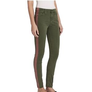 MOTHER Women's ‎ Green Jeans  w/Fatigue Red Racing Stripe Waist 26"